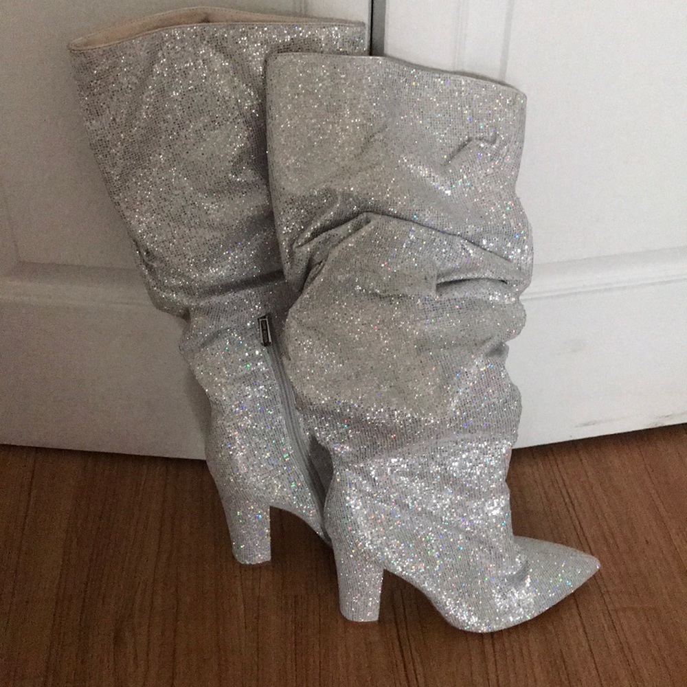 Sequin High Heel Boots.